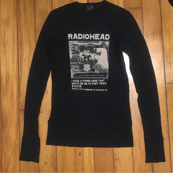 Vintage Radiohead W.A.S.T.E. long-sleeve shirt - Picture 1 of 7